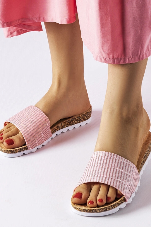 Sandalias Issiglio con purpurina rosa