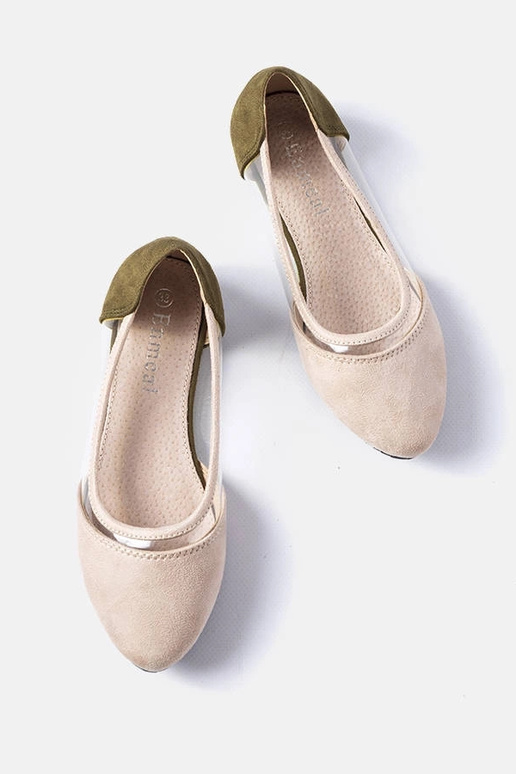 Bailarinas de ante rosa y verde... Bailarinas de ante rosa y verde...