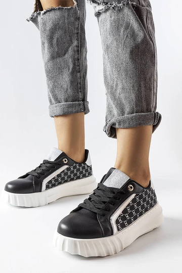 Zapatillas de plataforma negras Giuseppe