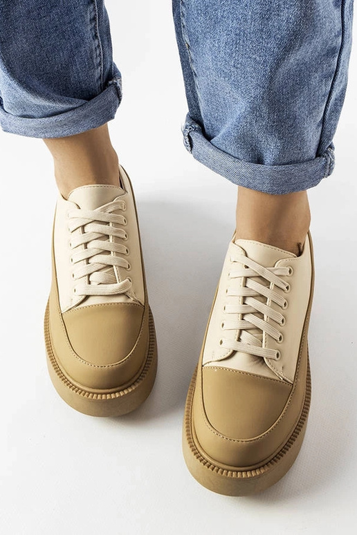 Zapatos planos beige oscuro Merico