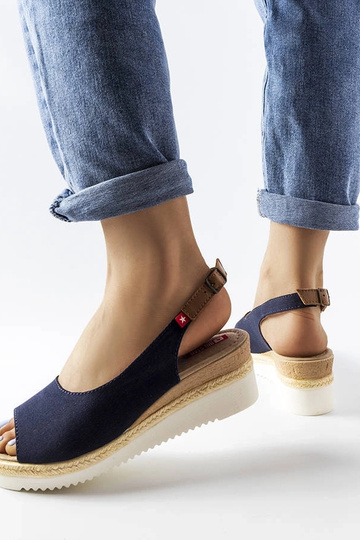 Sandalias azul marino sobre... 2