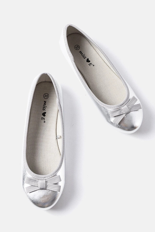 Bailarinas Fedro de charol plateado Bailarinas Fedro de charol plateado