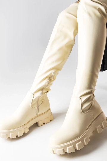 Botas de caña alta color...