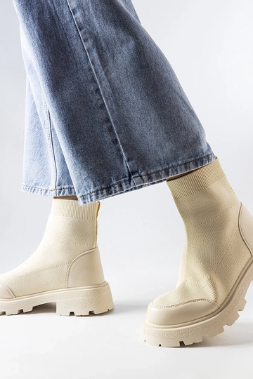 Botas calcetín beige Lonte 2