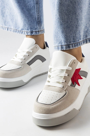 Zapatillas deportivas blancas con plantilla de ante sintético Kollins