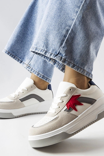 Zapatillas deportivas blancas con plantilla de ante sintético Kollins 2