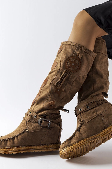 Botas boho color marrón...