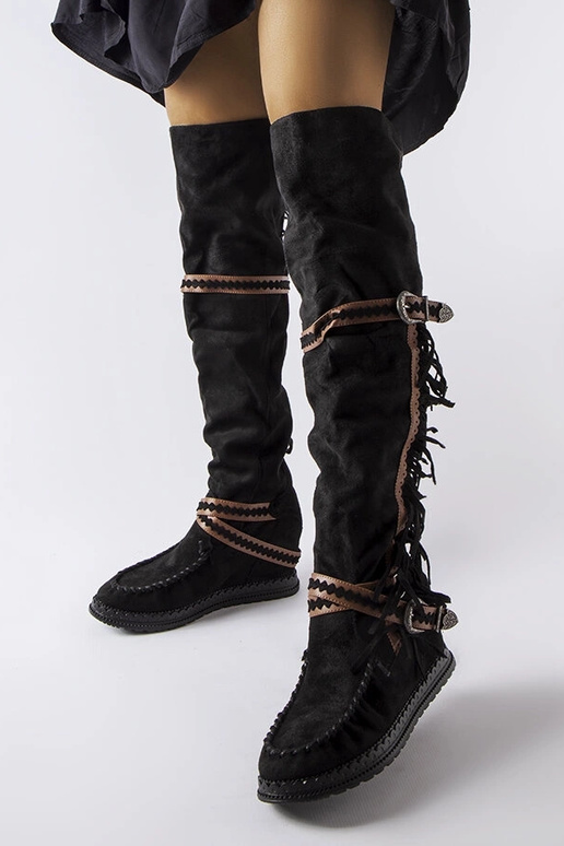 Botas negras de cuña Novella Botas negras de cuña Novella