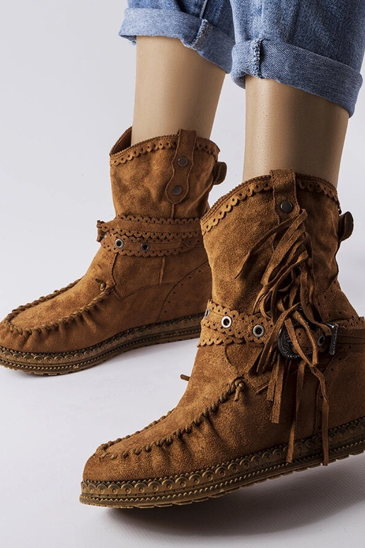 Botas marrones en plataforma, "Teodata"