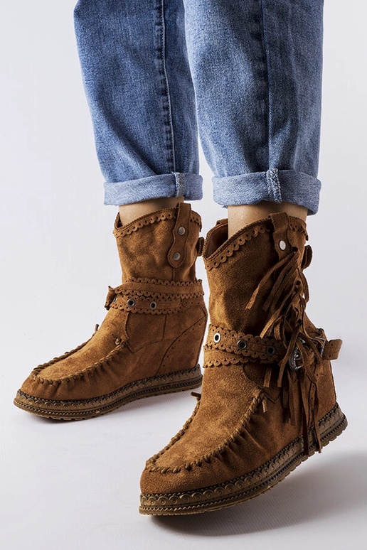 Botas marrones en plataforma, "Teodata"