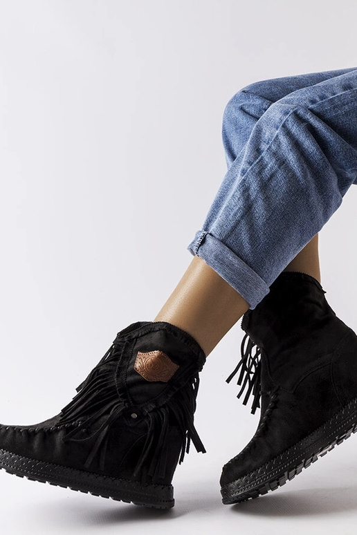 Botines de cuña Giudice negros