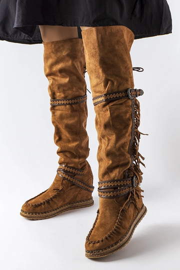 Botas de cuña marrones Novella