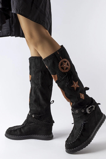Botas boho negras Putignano