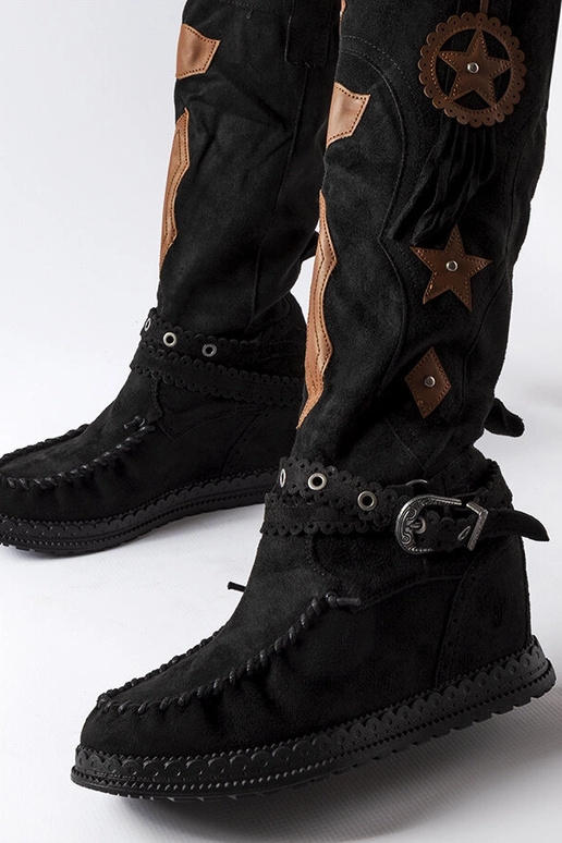 Botas boho negras Putignano Botas boho negras Putignano