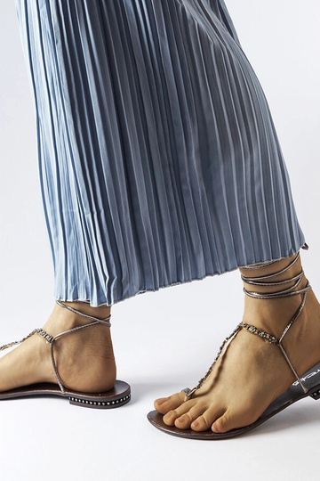 Sandalias gris oscuro con... 2