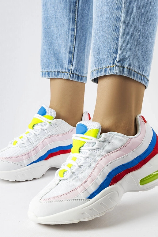 Zapatillas blancas con inserciones de... Zapatillas blancas con inserciones de...