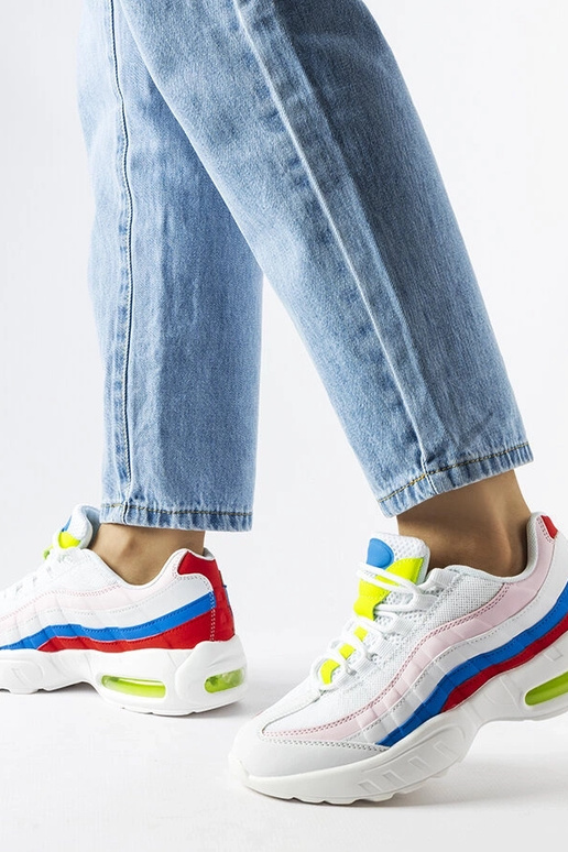 Zapatillas blancas con inserciones de... Zapatillas blancas con inserciones de...