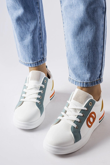 Zapatillas blancas con inserciones de colores Passaic 2