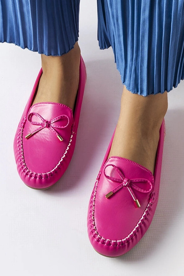 Mocasines rosas con lazo Via Foria