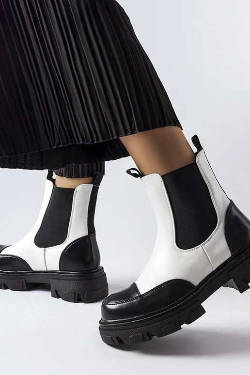 Botas sin cordones Albany en blanco y...