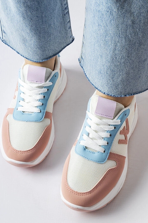 Zapatillas deportivas rosa y azul... Zapatillas deportivas rosa y azul...