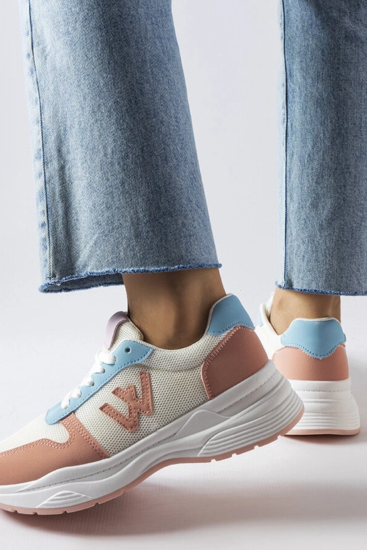 Zapatillas deportivas rosa y azul... Zapatillas deportivas rosa y azul...