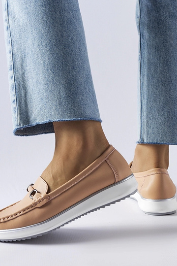 Mocasines con plantilla de cuero rosa Vinceza 2