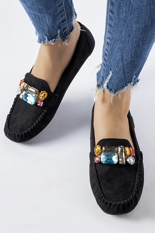 Mocasines negros con adornos de Fusco