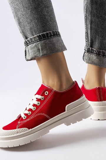 Zapatillas de tela roja Nassar