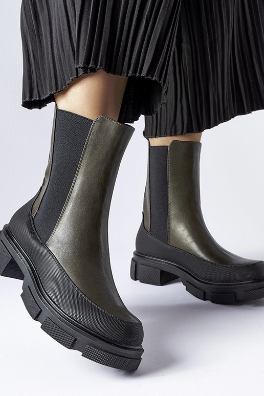 Botines sin cordones Faisal en verde...