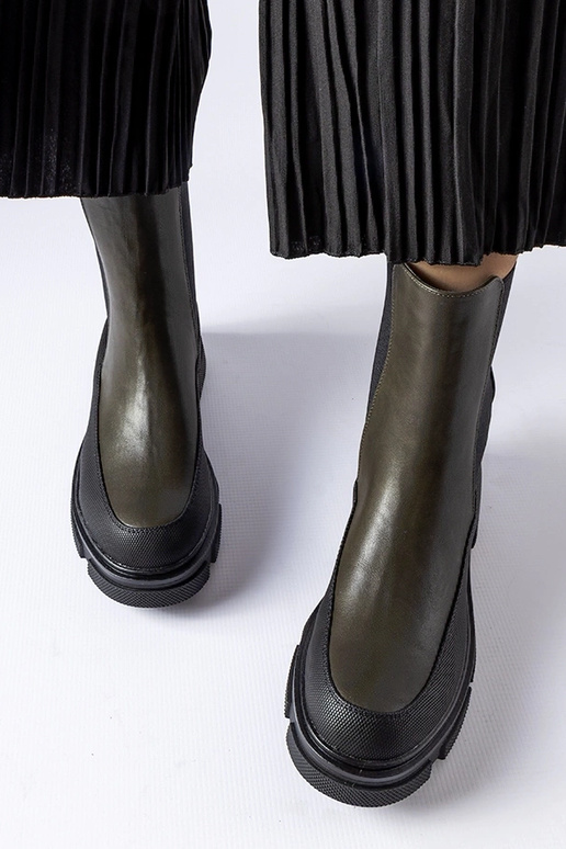 Botines sin cordones Faisal en verde...