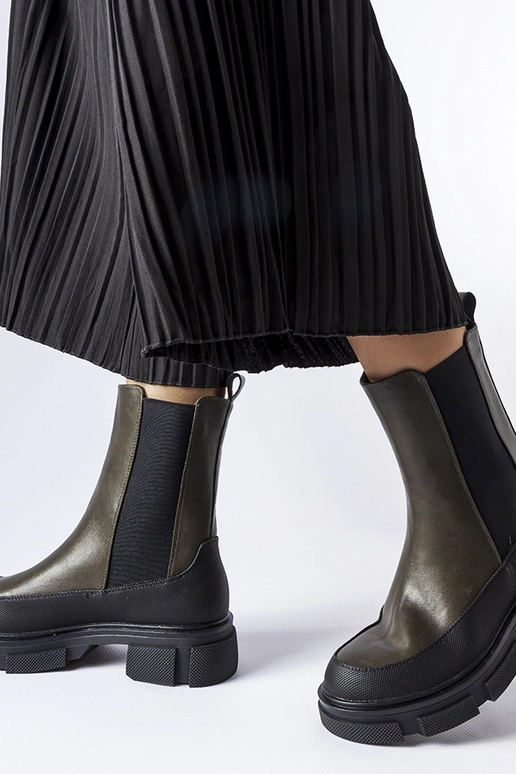 Botines sin cordones Faisal en verde...