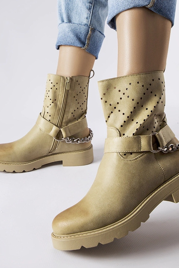 Botines calados verdes con... 2