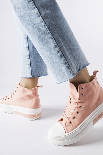 Zapatillas altas de color rosa tranquilo 2