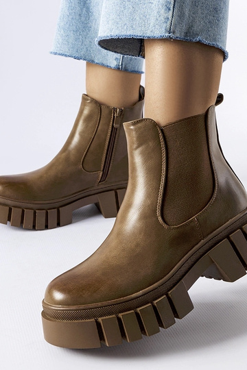 Botines de plataforma marrones de Giusy