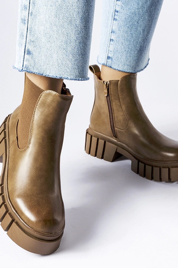 Botines de plataforma marrones de Giusy 2