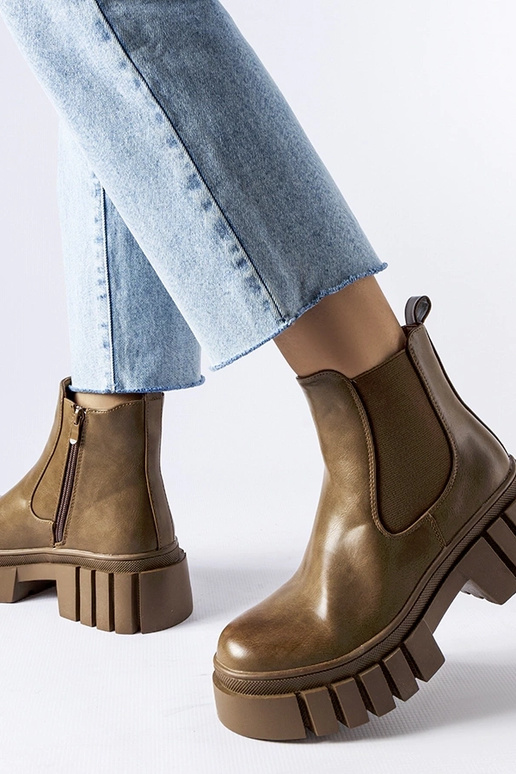 Botines de plataforma marrones de Giusy