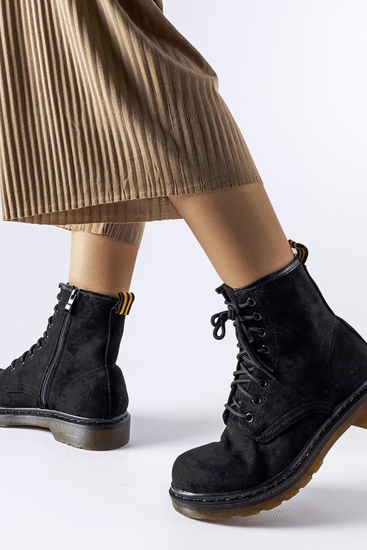 Botas de trabajo negras de ante...