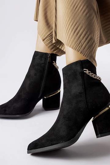 Botines negros con tacón,... 2