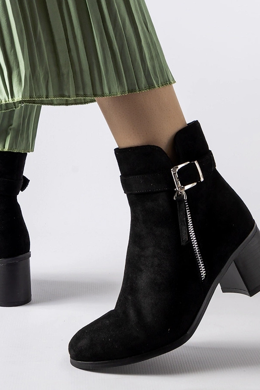 Botines negros de tacón bajo Bédard