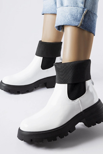 Botas de trabajo blancas sin cordones Breolungi