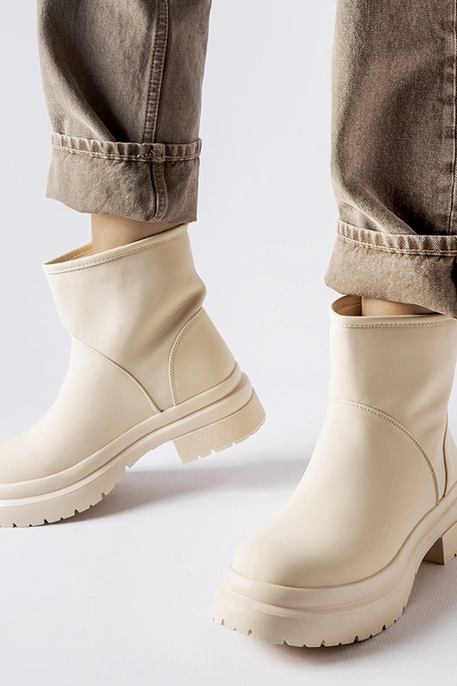Botas isotérmicas de goma beige Clotilde