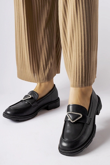 Mocasines negros decorados con circonitas Marsilius
