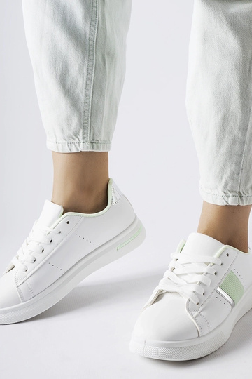 Zapatillas deportivas blancas con accesorios menta de Marei