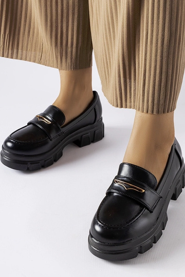 Mocasines negros con suela vista Fuori