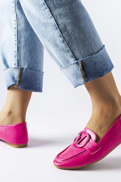 Mocasines con hebilla rosa de Delgi