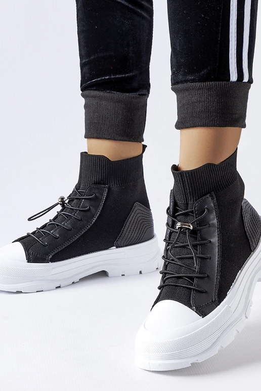 Zapatillas negras de calcetín alto Fredo