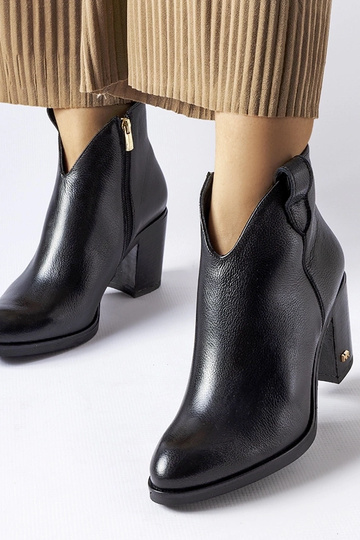 Botines de invierno de piel negros, "Karino"