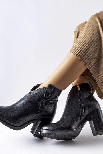 Botines de invierno de piel negros, "Karino" 2