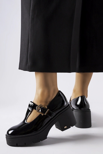 Botas de media altura negras con hebillas, "Karino" 2
